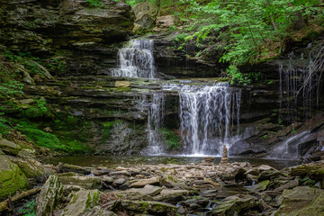 Fototapeta na wymiar Waterfalls at Ricketts Glen, PA