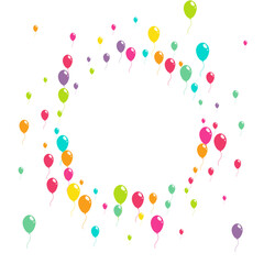 Pink and Blue Joy Baloon Vector  White