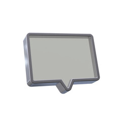 Realistic Frame 3D render with transparent background