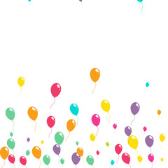 Pink and Blue Helium Balloon Vector  White © Natallia
