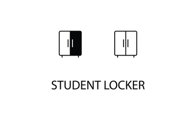 Student locker double icon design stock illustration