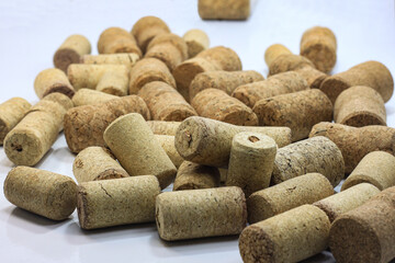wine corks with corks from red wine bottles and corks from white wine bottles