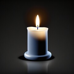 Isolated candle light, digital art illustrations by generative ai