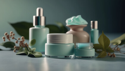 Cream lotion cosmetic bottle display presentation mockup. Cosmetic Bottle Product Packaging