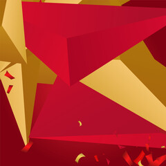 Chic Triangle Business Vector Pink Background.