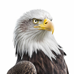 Bald Eagle Isolated On White Background