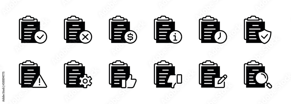 Aufkleber document approval status icon from start to finish process symbol vector design for terms policy agr