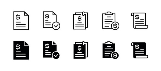 Payment bill document icon design for invoice contract,  tax, and credit file paper vector illustration 