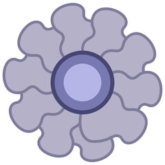 Fototapeta na wymiar Purple flower icon. Vector illustration. 