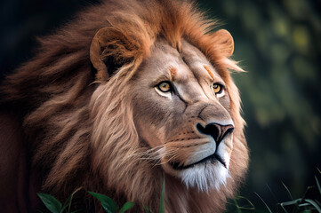 portrait of a lion