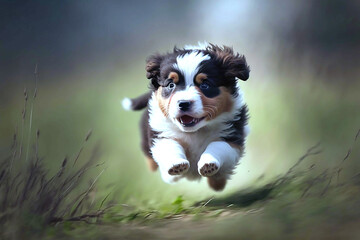Running Cute little Puppy 