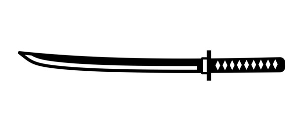 Samurai sword katana vector illustration icon. Katana sword. 