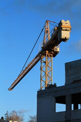 construction site of a modern residential building