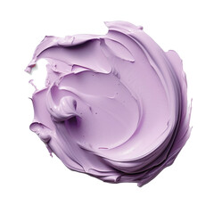 Abstract brush stroke pastel lavender purple oil acrylic paint stain impasto texture, painting isolated background transparent png. Generative ai