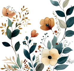 seamless floral pattern.pattern with flowers,beautiful flowers. watercolor flowers