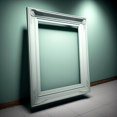 large art frame - picture frame on floor - white frame