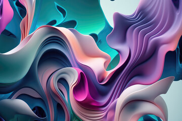 Obraz na płótnie Canvas colorful abstract background design, created with generative ai technology