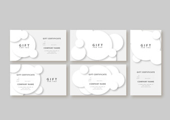 Abstract gift voucher card template. concept cover. Modern set discount coupon or certificate layout.	
