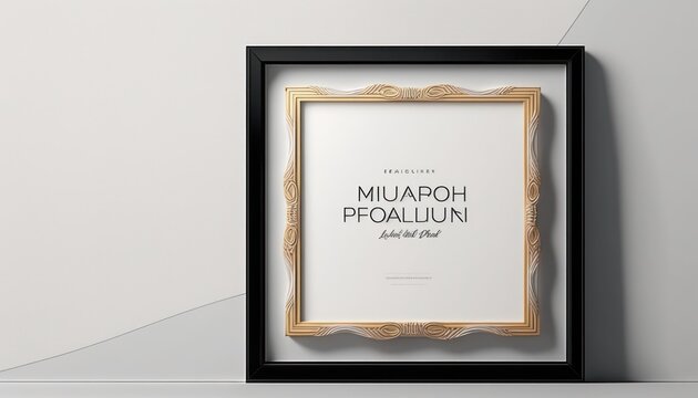 Mockup of an empty frame, with an example of a font for text