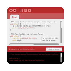Naklejka premium Arduino Error Message UI Mini-Design