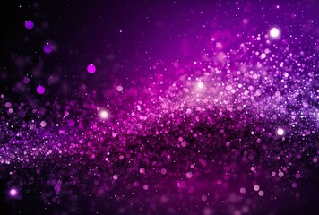 Fototapeta na wymiar Abstract design - purple gradient with lights, particles and crystals. Fractal element for backgrounds, banners, posters and website header areas - Generative AI
