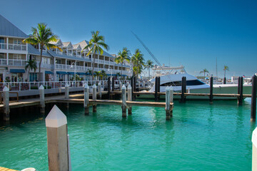 view of the port of Key West in South Florida in the United States