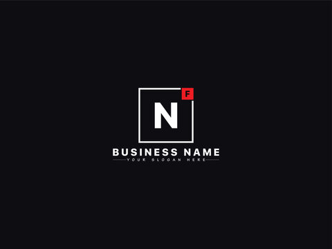 Initial Fn Design, fn, fn Letter Logo Stock