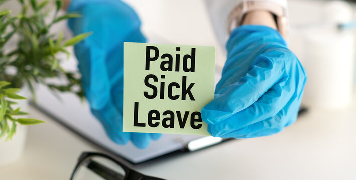 Paid Sick Leave is shown on the business photo using the text