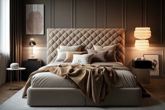 interior photography of bedroom, Generative AI