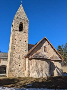 Church in Auron, french alps. 