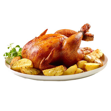 roasted chicken with potatoes