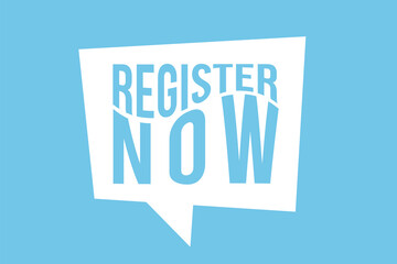 notice that says register now