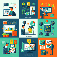 Stock market and trading vector illustration