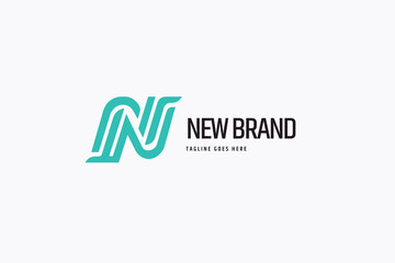 N letter logo, media and tech companies, stores and businesses