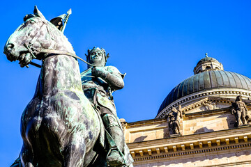 famous statue at the munich bavarian government building