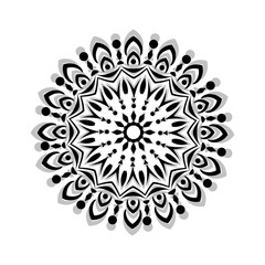 Circular pattern of mandala for print, tattoo, decoration. Mandala ornament in ethnic oriental style. Coloring book page. Authentic mandala art design.