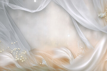 Obraz na płótnie Canvas Simple Wedding Background Texture - Wedding Backgrounds Series - Wedding Backdrop created with Generative AI technology