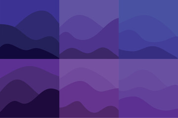 Vector digital wallpaper set for online game, poster collection ready to print