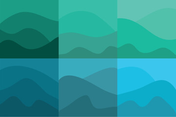 Vector digital wallpaper set for online game, poster collection ready to print