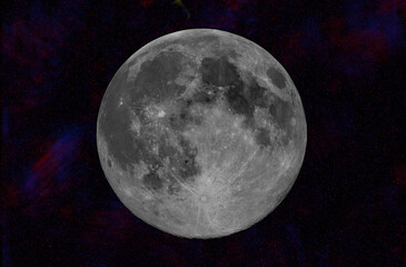 beautiful detailed moon with craters