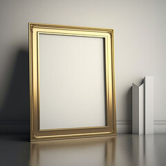 large art frame - picture frame on floor - gold frame