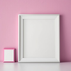 large empty art frame - picture frame on floor - white frame
