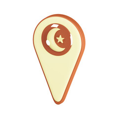 Islamic navigation 3d illustration
