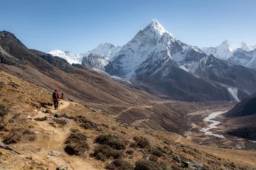 Foto auf Acrylglas Ama Dablam ... on the way between Dzonghla and Lobuje with Ama Dablam (6812m) in the background   