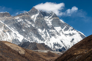 Lhotse (8516m): while leaving Chukhung after failed attempt to climb Island peak we got to see majestic wall of Lhotse. 