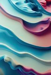 Fototapeta premium Abstract trendy dynamic thick acrylic paints plastic liquid substance background. Generative AI