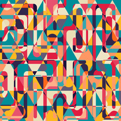 Colorful mosaic. Abstract seamless pattern