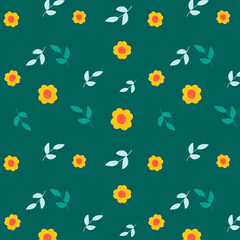 Fototapeta na wymiar Floral seamless pattern with cute spring flowers for Easter, 8 March, Mother's day, for decoration, package design, box design, templates, cards, greeting cards, postcards, flyers, banners, textile.