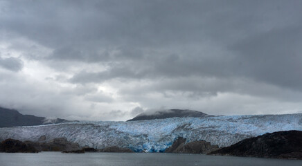 Glacier in the Chilean fjord