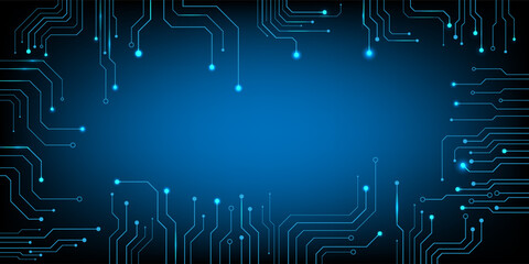 Computer chip Electronic circuit board vector for technology and finance concept and education for future